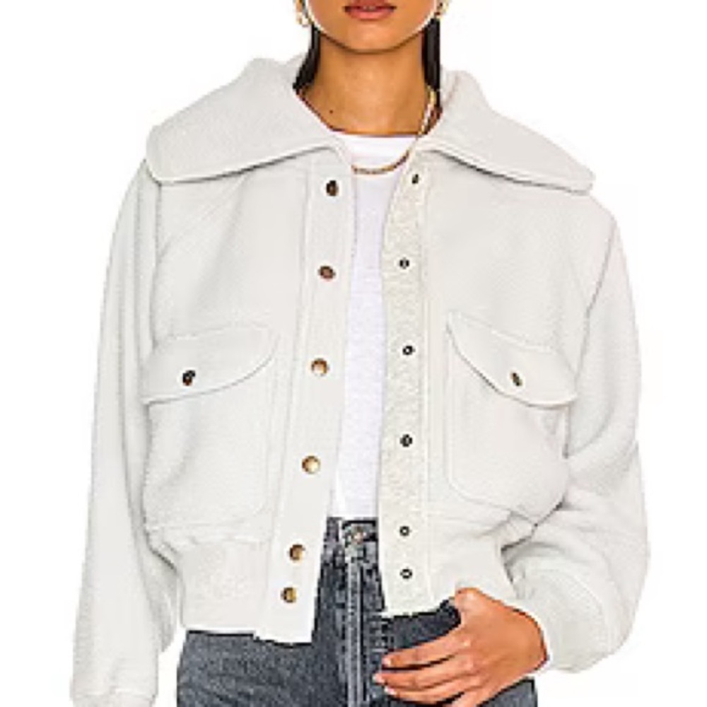 Free People Shasta Cardi Jacket in Morning Fog Size M